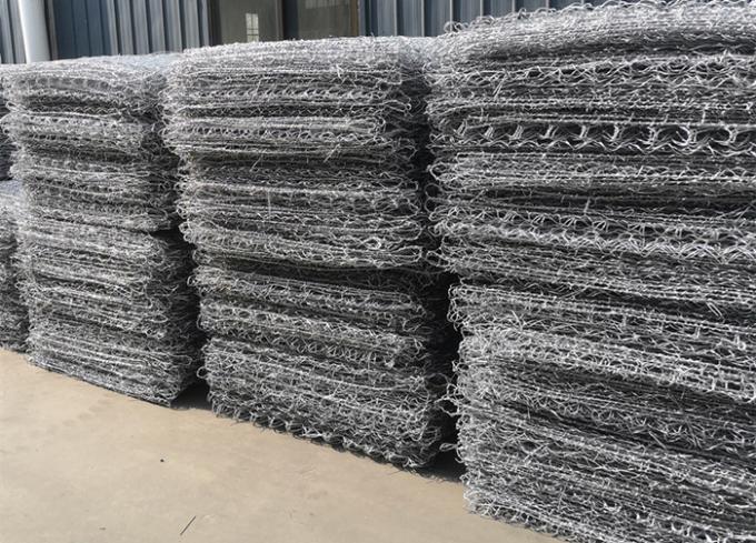 Q195 a galvanisé le fil tissé par boîtes Mesh Retaining Wall de Gabion Galfan 1