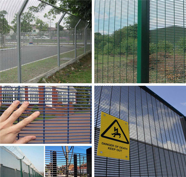 Anti vision claire galvanisée de Mesh Fence 358 de montée de sous-station en acier de mur 1