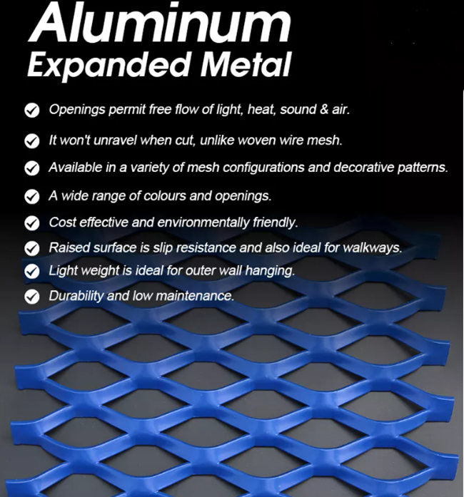 Fil augmenté Mesh Aluminum en métal de peinture de jet d'Odm d'OEM 0