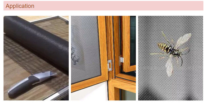 Aluminium de tissage simple enduit de Mesh Screen 14*14 de fil de fenêtre de résine époxyde 1