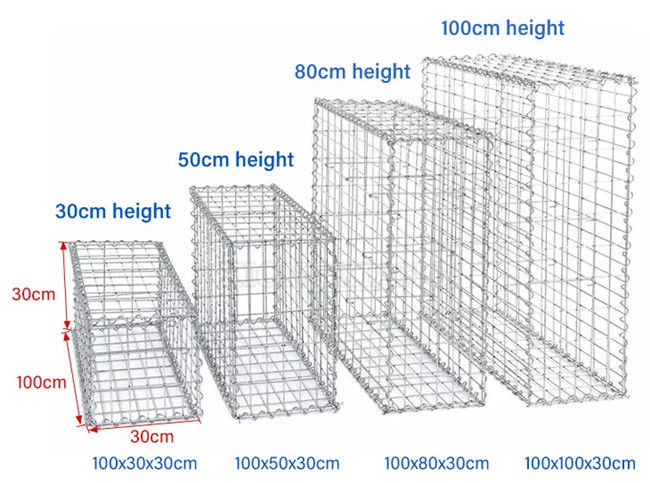 Galfan galvanisé 50×50mm a soudé le mur de Gabion Mesh For Designing Fence Retaining 0