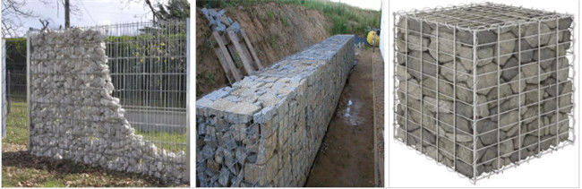 Galfan a enduit le mur de soutènement soudé de boîtes du fil 200x100x50 de la maille 4mm de Gabion 1