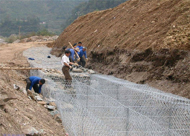 la pierre enduite de lutte contre les inondations de Gabion de boîte du zinc 270g/M2 a rempli 3m x 1m x 0.5m 2