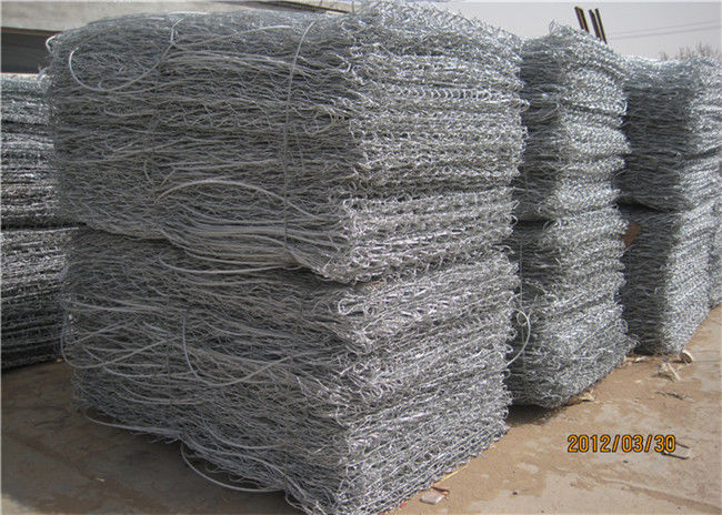 Le Zn Al Coated Hexagonal Wire Mesh Gabion de Galfan 100x100x100mm a galvanisé 0