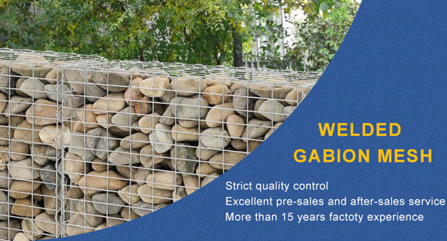 Fil en spirale de 4 x 1 x 1 M Landscaping Wall Welded Gabion Mesh With 4mm 0