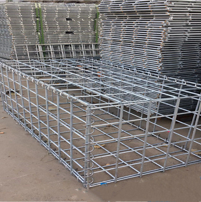 Barrière Metal Cage Filled de mur en pierre d'OIN 9001 Gabion de diamètre de HBGB 6mm avec des roches 0