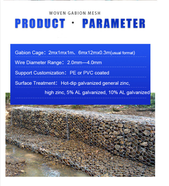 mur de soutènement enduit par PVC de MPA HBGB de 1×1×1m Gabion Mesh Baskets 380 Mesh Cages 0