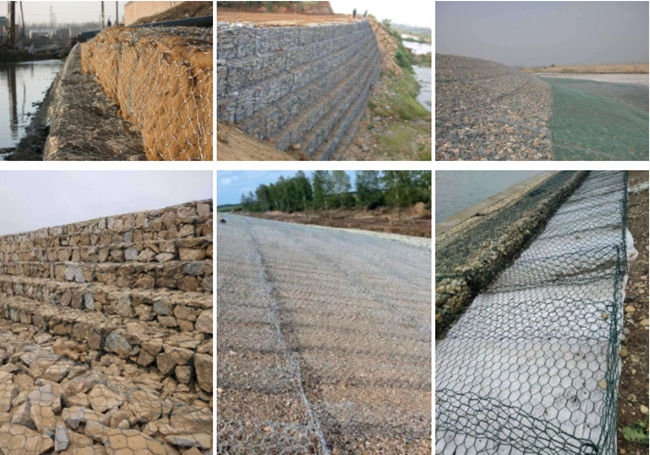 Q195 a galvanisé le fil tissé par boîtes Mesh Retaining Wall de Gabion Galfan 2