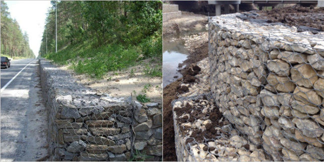 Le PE de câble a enduit la lutte contre les inondations hexagonale de PVC Gabion Mesh Baskets HBGB 3