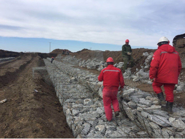 mur de soutènement enduit par PVC de MPA HBGB de 1×1×1m Gabion Mesh Baskets 380 Mesh Cages 3