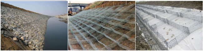 Perméabilité galvanisée plongée chaude à Gabion Mesh Basket 0.3m 4m pour la berge 1