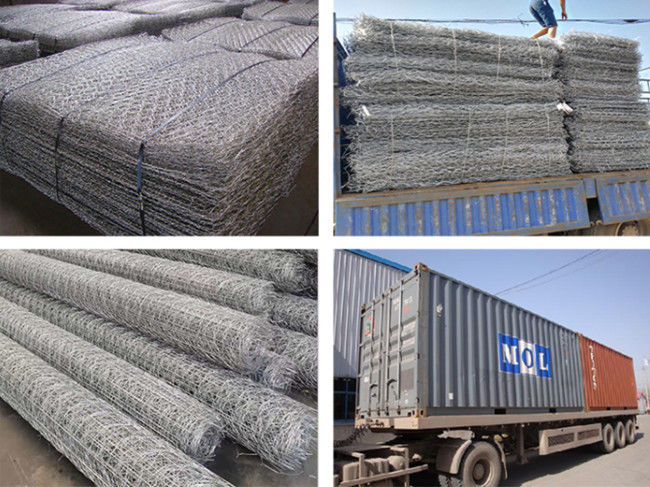 PE 4x1x1m hexagonal de boîte de 60mm×80mm Gabion enduit pour la protection de Shoreline 1