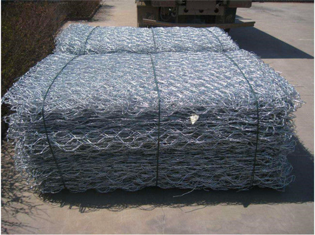 maille tissée hexagonale d'anti corrosion de boîte de Gabion galvanisée par 4x1x1m 2