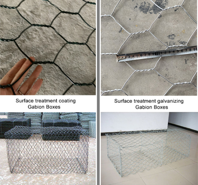 2.4mm à chaud de paniers de 3.9mm Galfan Gabion plongé galvanisé pour la construction de pente 0