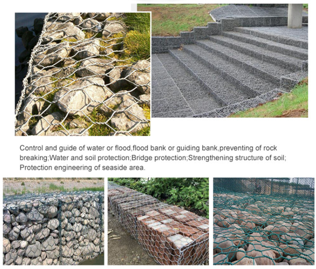 la boîte 4mm de Gabion galvanisée par 8x10cm a galvanisé le fil hexagonal Mesh Easy Assembled 3