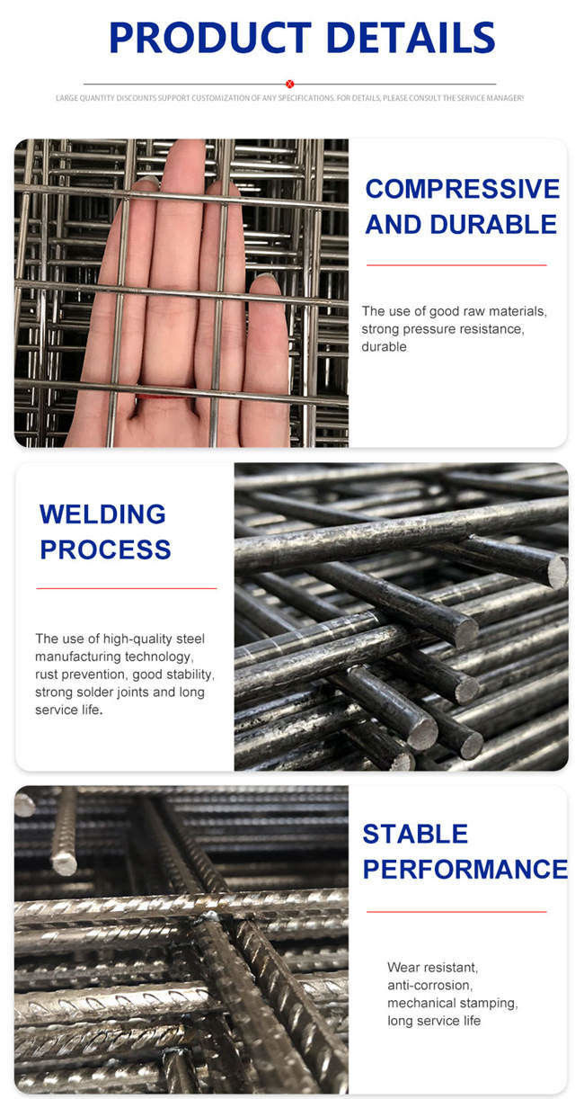 La mesure lourde renfort concret de CS de 3mm à de 16mm a soudé le fil Mesh Rough Edge 0