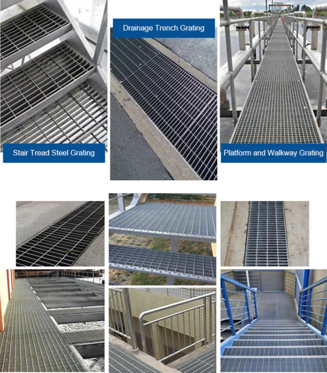 Sous-sol Mesh Plain Bar Grating Steel de HDG pour le parking et l'allée 1