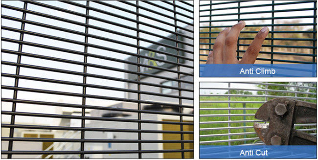 Anti panneau de vision claire de Mesh Fence 358 de montée de 12.7*76.2 millimètre 1