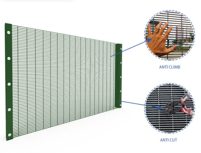 vert 3" de Mesh Fence RAL 6005 de montée de haute sécurité de 2.3m anti X0.5 " X8 0