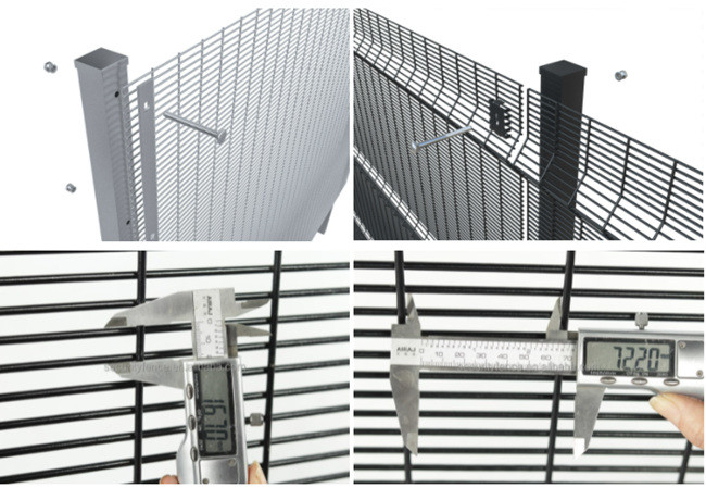 358 taille barbelée de Mesh Fencing 1.8m de fil de montée d'OIN 9001 anti 1