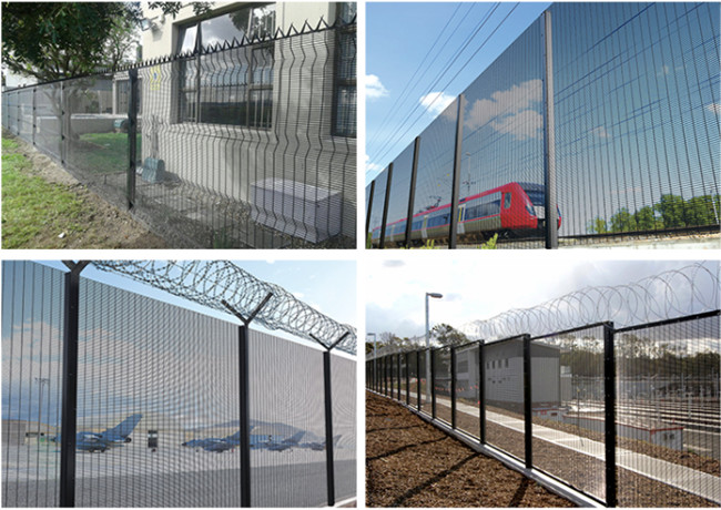 358 taille barbelée de Mesh Fencing 1.8m de fil de montée d'OIN 9001 anti 2