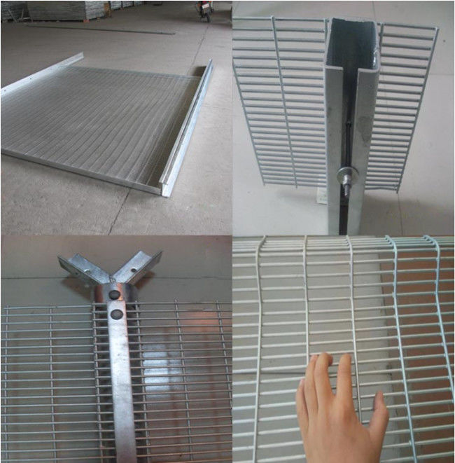vert 3" de Mesh Fence RAL 6005 de montée de haute sécurité de 2.3m anti X0.5 " X8 2