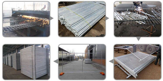 barrière provisoire escamotable Panel de construction de bien mobilier de 2.1m 32mm Dia Round Tube 0