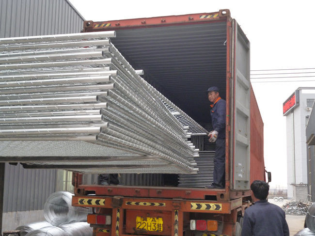 Barrière galvanisée Panels Chain Link de construction en métal 75x75mm 6x12ft 2