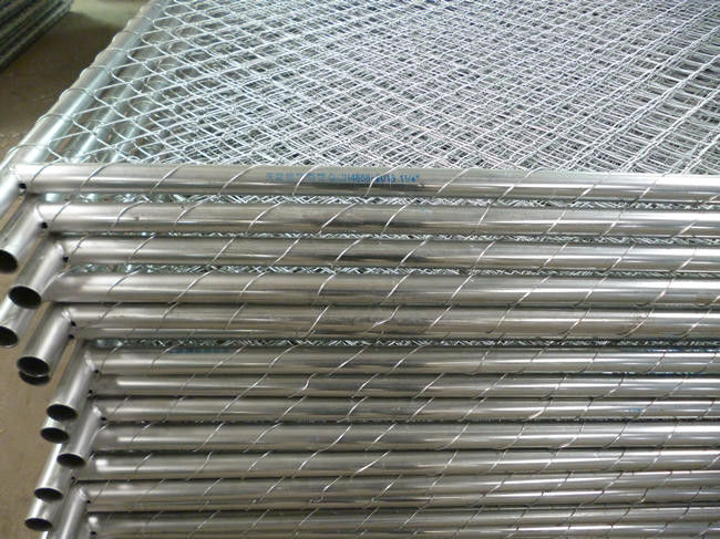 11 la barrière portative Panels Hot Dipped de maillon de la chaîne de mesure 6x8 a galvanisé 2