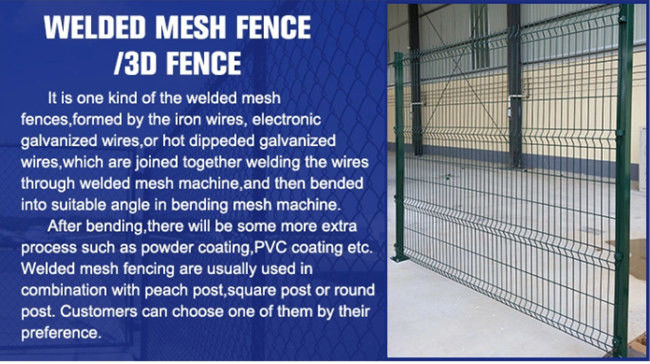 3D a courbé le fil enduit par PVC Mesh Fence Galvanized de poudre 200×65mm 4.5mm 0