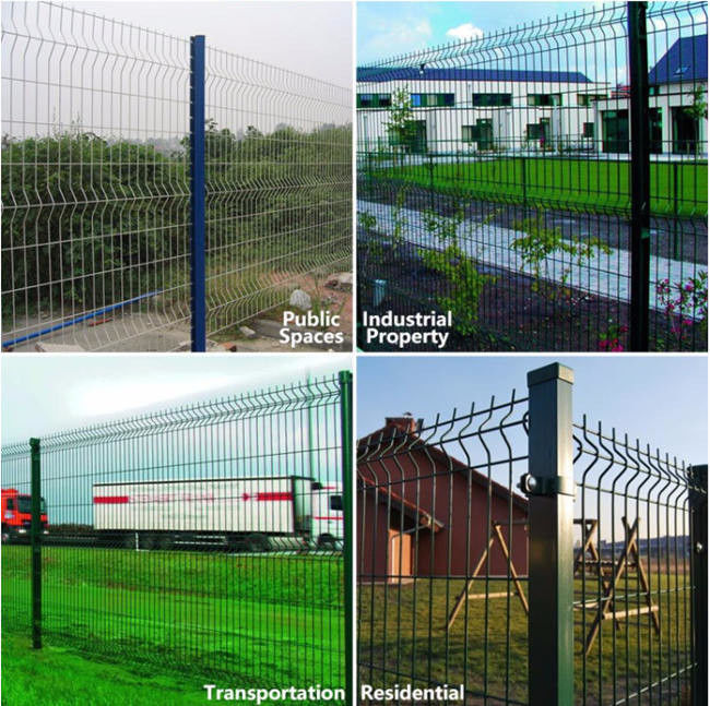 triangle 3d pliant la route de PVC Mesh Fencing Curved Iron For 2