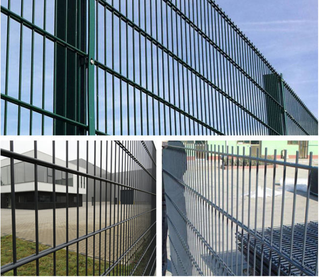 La barre jumelle soudée a galvanisé double PVC 868/656 de grillage enduit 2