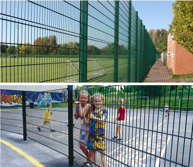 Le double de L3m 868 a soudé le courrier de Mesh Fence With 48x1.5mm de fil enduit par PVC 2