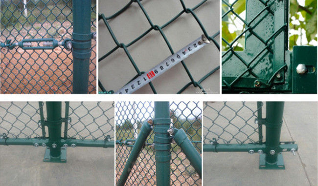 le PVC de 1.2mm à de 5mm a enduit le grillage For Basketball Court de cyclone de Diamond Mesh 6m 1