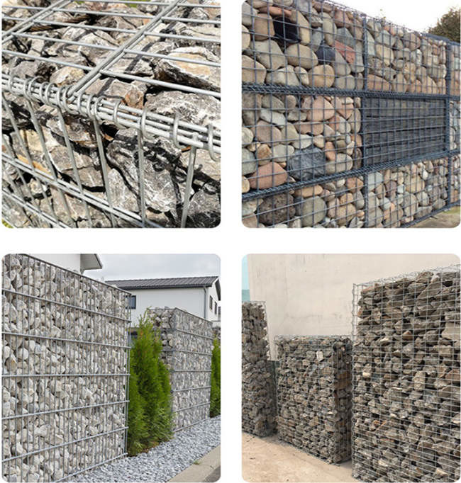 Le PVC vert saupoudrent digue soudée enduite de corrosion de paniers de Gabion l'anti protectrice 3