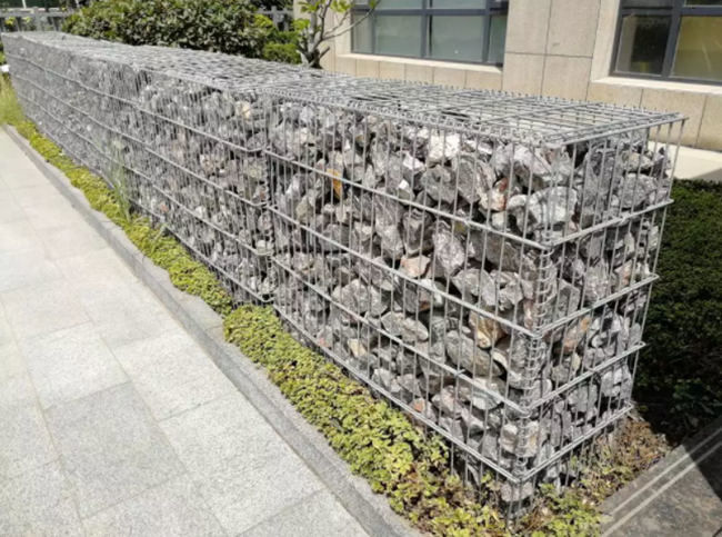 Cage décorative soudée par 2x1x1m de Diy Mesh Gabions Retaining Wall Basket 1
