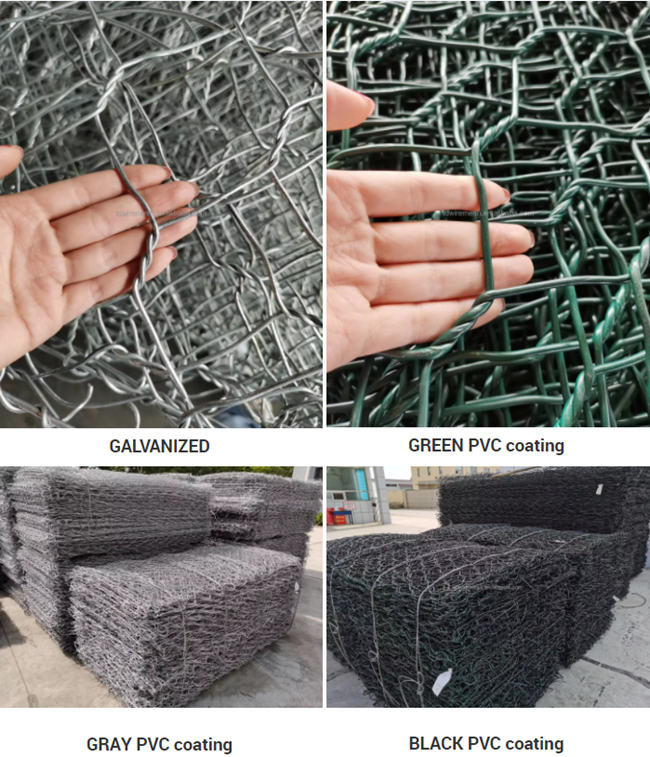 3mm Gabion Mesh Baskets Heavy Duty Triple ont tordu l'acier galvanisé tissé hexagonal 0