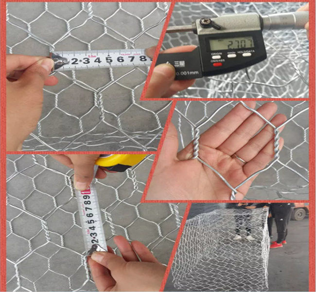 structure monolithique de boîte de Gabion galvanisée par 2x1x1m pour la stabilisation de la terre 0