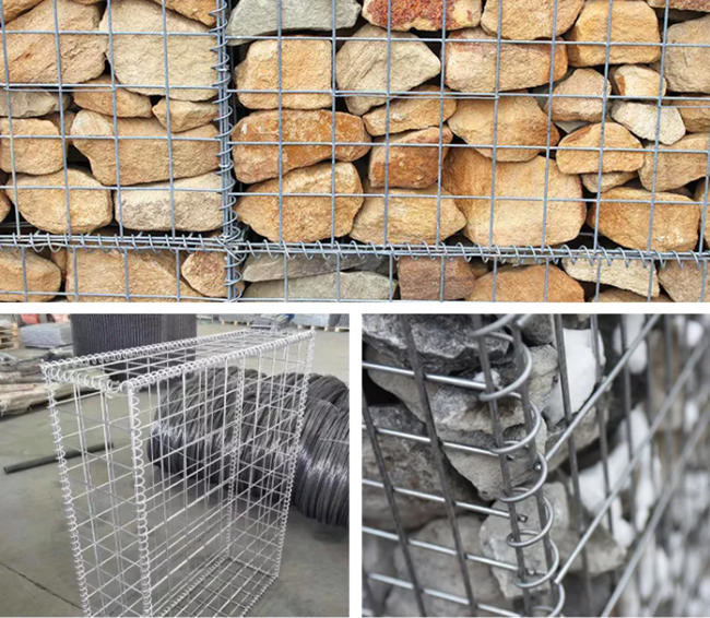 le mur de soutènement de fil d'acier de 3mm a galvanisé la boîte soudée de Gabion 0