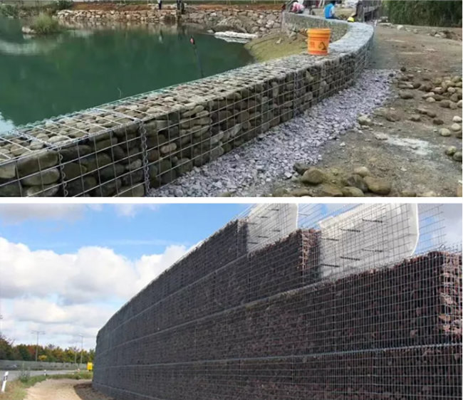 1 x 1 x 1 M Galvanized Gabion Box a soudé les paniers en pierre de roche pour le mur de soutènement 1
