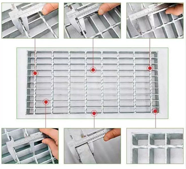 Anti barre galvanisée du glissement 32x5mm de grille en acier dentelée par allée dentée 1
