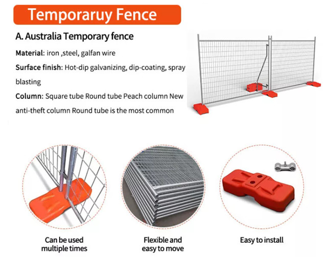 Type barrière provisoire Panel Hot Galvanized de l'Australie de construction 2.1x2.4m 0